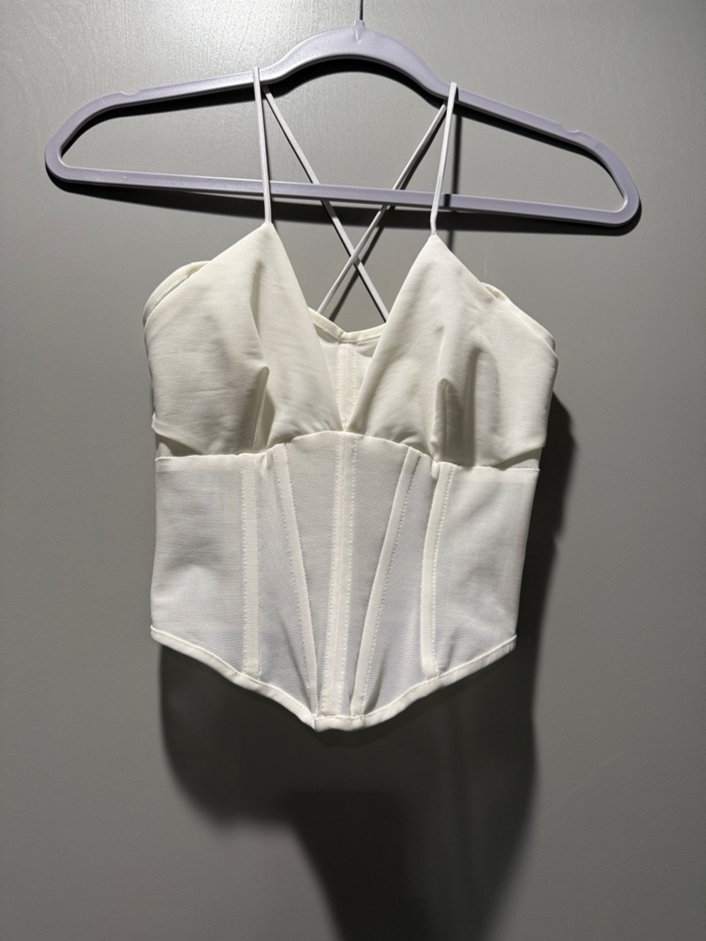 Viktoria & Woods Cream Corset-Style Bustier Top